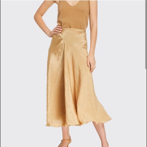 Vince Dresses & Skirts - Vince Textured Drape Midi Skirt $295 NWT Size 6